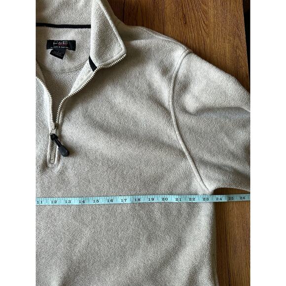 Croft & Barrow Sport Vtg Beige Fleece Quarter Zip Men's Size Large - Picture 4 of 6